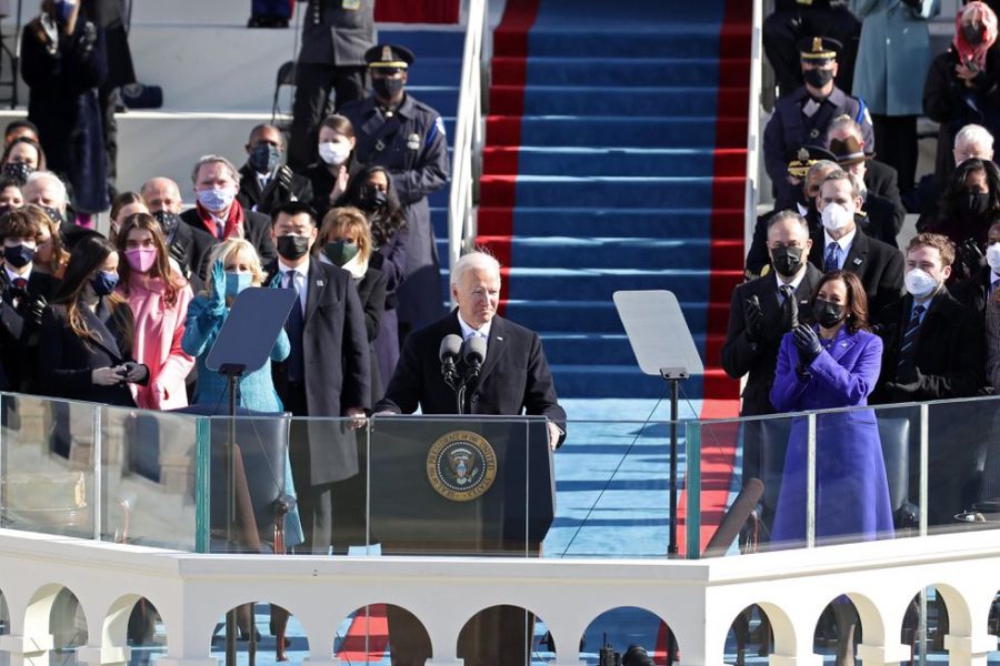 President Joe Biden being sworn in at Capitol Hill. (Image courtesy of CNET). 