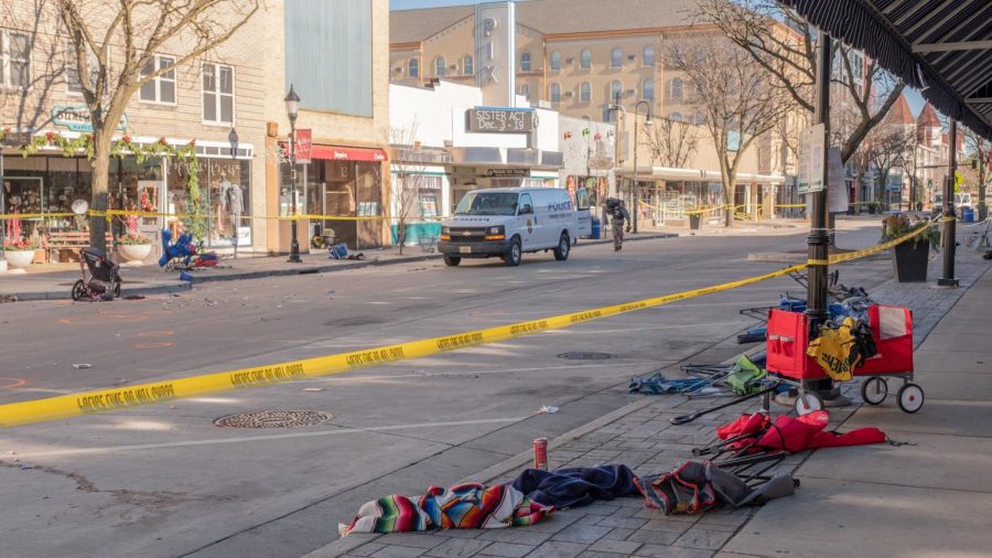 The crime scene was littered with people’s belongings. (Photo courtesy of The New York Times.)