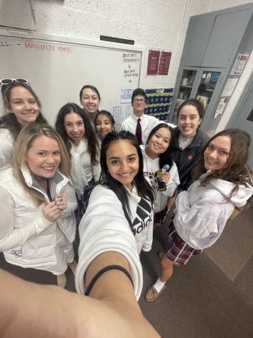 Mrs. Durbin’s Journalism 1 Students get decked out for Wednesday White Out.