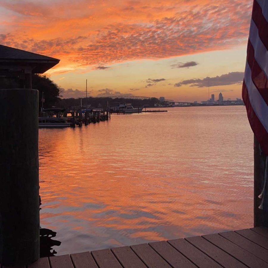 Beautiful sunrises and sunsets are visible all round Jacksonville, if you know where to look. (Photo Courtesy of Ava Yunos)