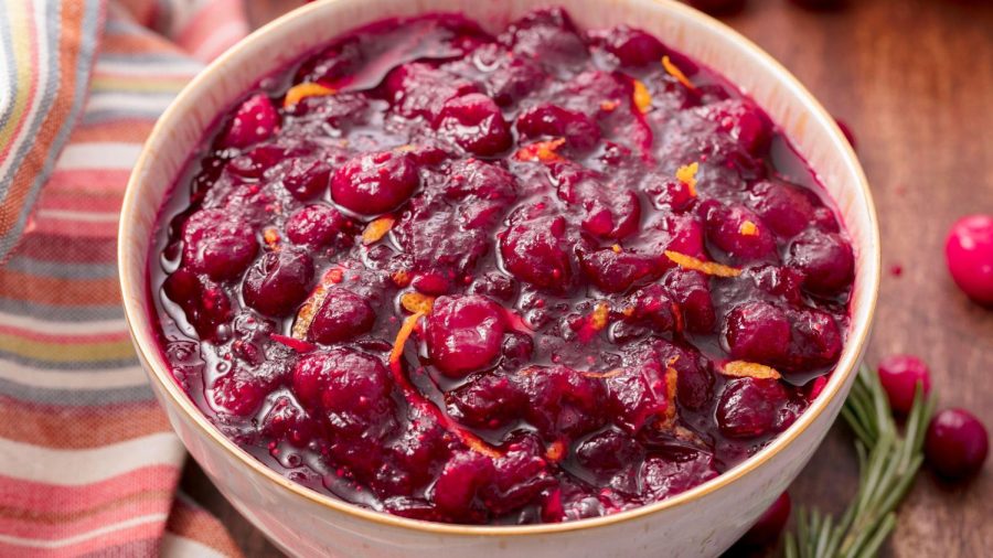 Cranberry sauce makes for a perfect side dish for Thanksgiving. (Photo courtesy of Delish.com)