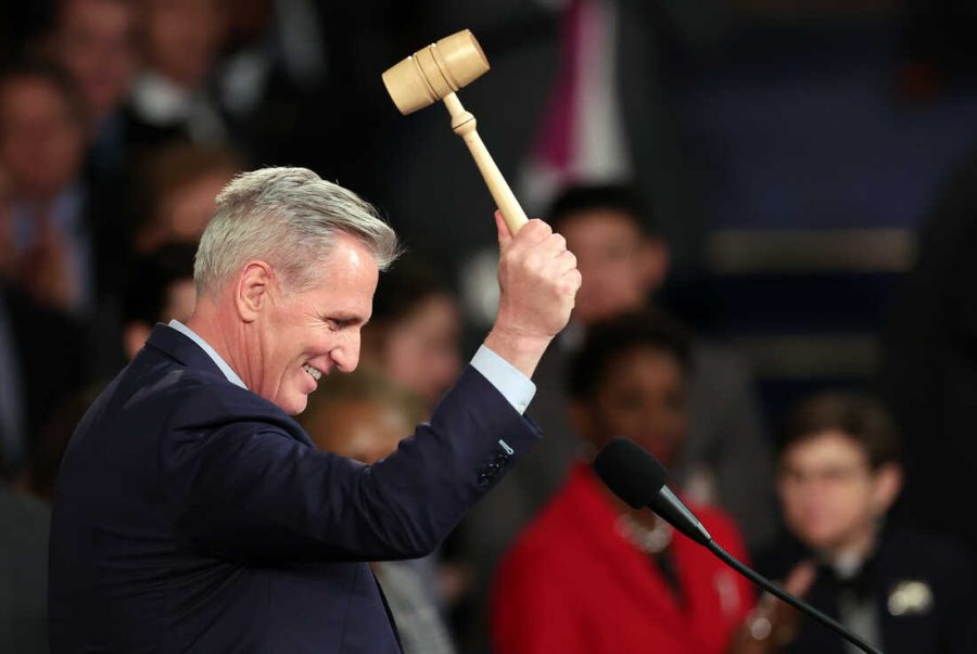 Speaker of the House Kevin McCarthy wins after 15 rounds of voting. (Photo courtesy of Win McNamee/Getty Images)