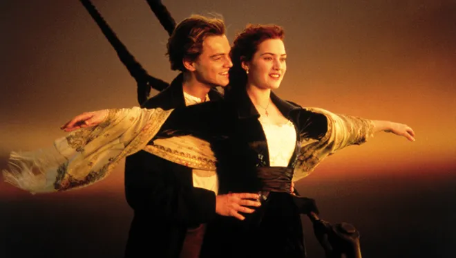 Jack and Rose on the Titanic (Photo courtesy of USA today.com)
