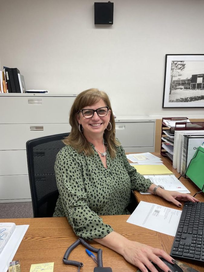 Mary Harms works in the Advancement office