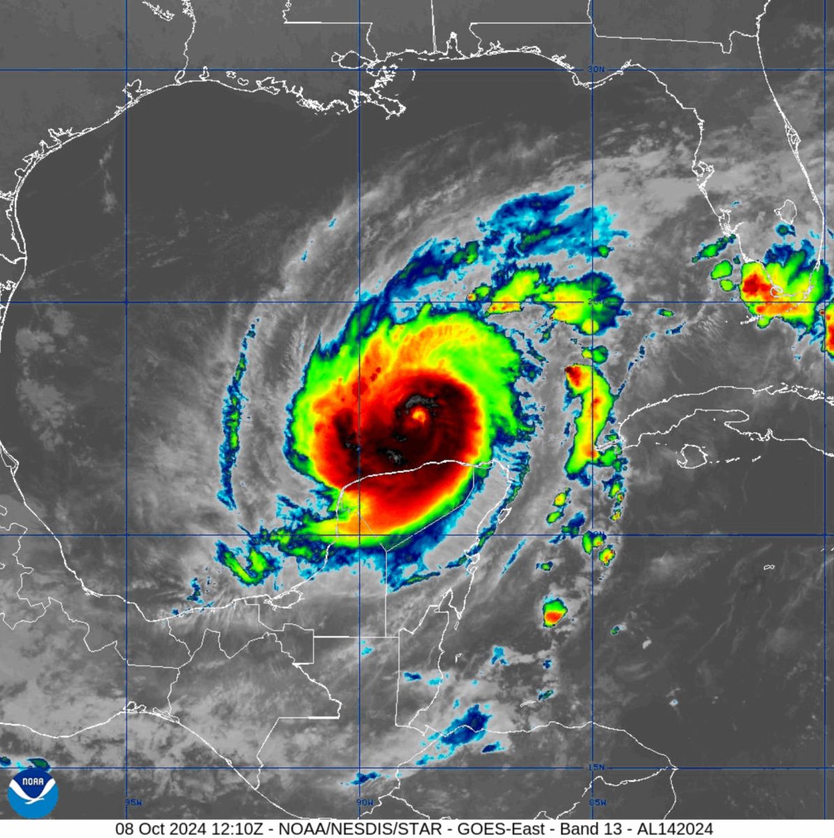 Hurricane Milton gains strength in the Gulf of Mexico before reaching Florida.