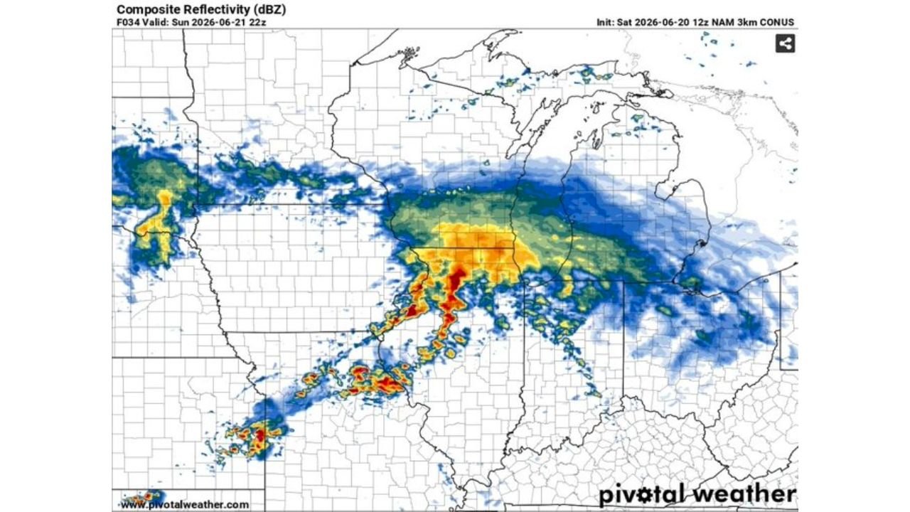 Latest Forecast Model Shows Central and Southern Illinois Could Stay Clear of Morning Storms Sunday, Setting the Stage for Strong Tornado Producing Supercells