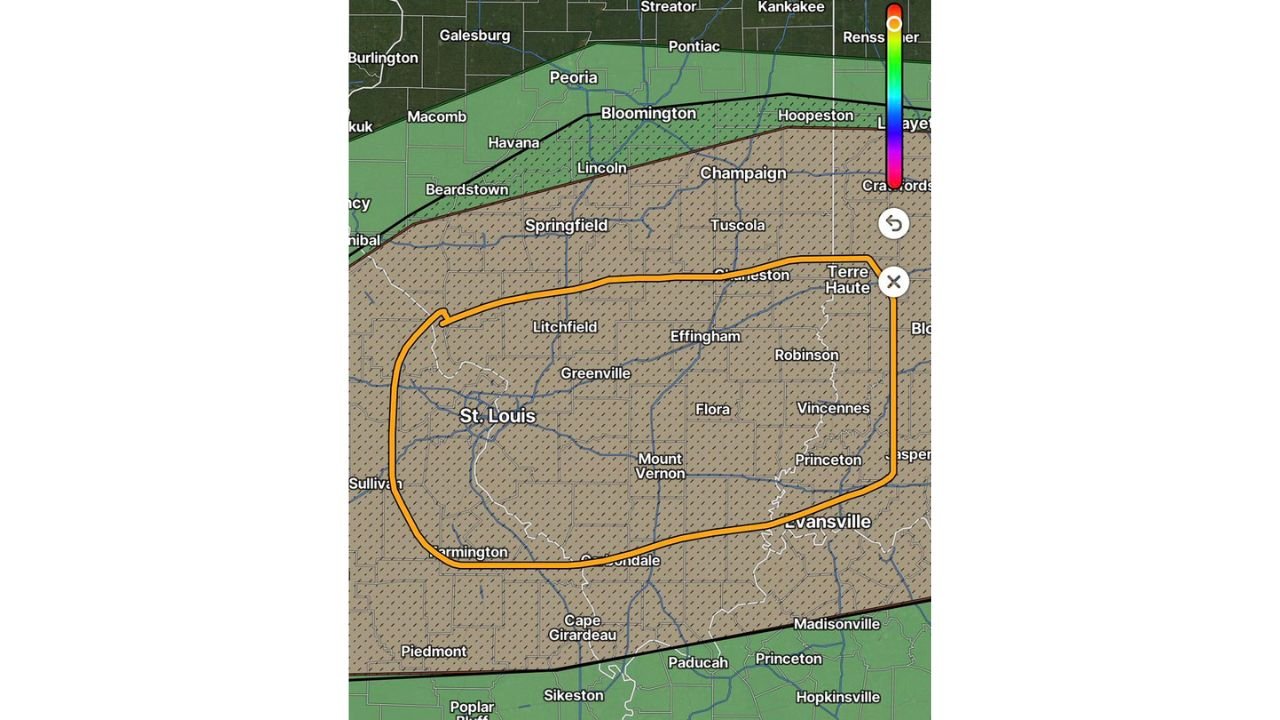 Strong Tornado Potential Targets Southern Illinois Today as Forecasters Identify a Peak Threat Window Between 2 PM and 9 PM Across St. Louis, Springfield and Evansville