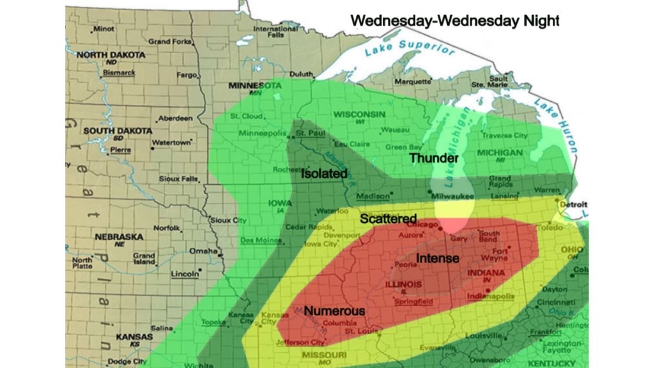 Tornado Outbreak Expected This Afternoon and Tonight Across Central Illinois and Western Indiana as Forecasters Warn of Strong Long Tracked Tornadoes and Very Large Hail